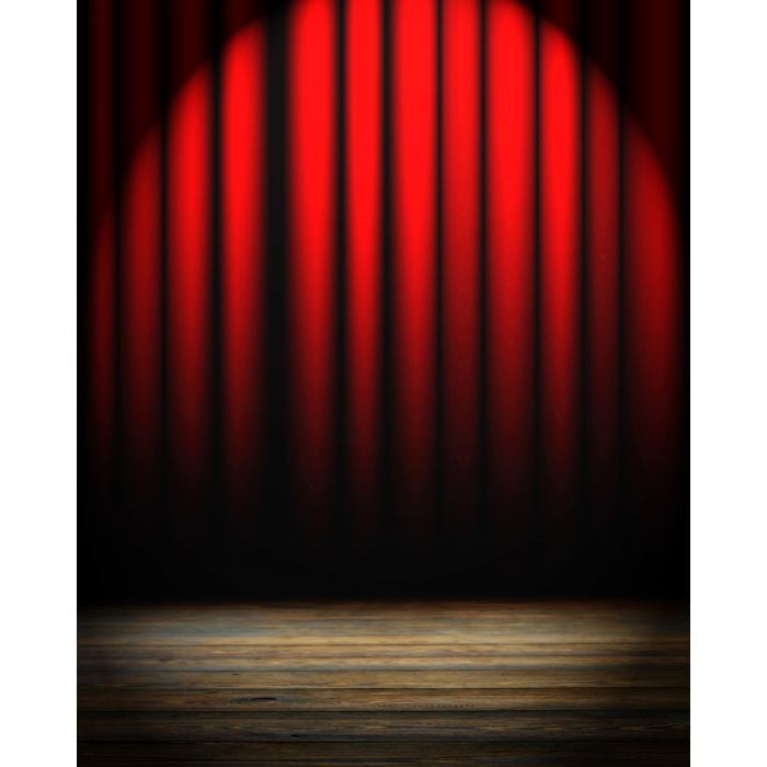 Red Movie Or Theater Curtain With Some Folds In It - ID # 55530801