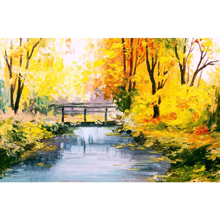 Oil painting landscape - colorful autumn forest - ID # 74295611 Oil painting landscape - colorful autumn forest - ID # 74295611