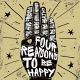 Hard rock quotes poster Four reasons to be happy  - ID # 243677128