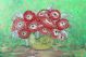 modern painting - a vase of red flowers - ID # 253638034