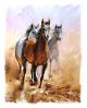 Horse equestrian passion oil painting torn edges - ID # 253909186