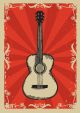 Guitar Music red background for text - ID # 276413930