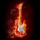 Burning guitar - Electric - ID # 29632681