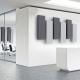 Acoustic Panels - 6 pc noise absorption sound panels, Style: 3' TALL STAGGERED IN DMD - Covers 18 Sq. Feet.