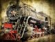 Grunge steam locomotive old train - ID # 61280110