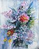 Painting picture of blooming spring Bouquet oil painted on canvas - ID # 98552717