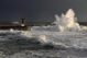 April In Portugal; Storm Waves Over Beacon And Lighthouse - ID # 127519844