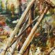 Tools abstract oil painting artistic background - ID # 187381388