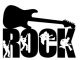 Rock Guitar Word With Guitar Silhouette - ID # 20026491