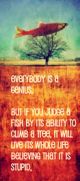 A Quote With A Fish In A Tree Toned With A Warm Instagram Like Filter  - ID # 207175120