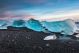 icebergs at crystal black beach in south Iceland - ID # 246146161