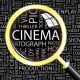 Cinema Tag Cloud And Magnifying Glass  - ID # 30284094