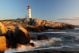 Peggys Cove Lighthouse sunset 1 - ID # 33972337