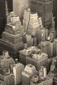 New York City Manhattan skyline aerial view black and white 1 - ID # 72963679