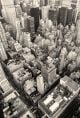 New York City Manhattan skyline aerial view black and white 2 - ID # 75283711