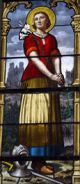 Stained Glass Depiction Of Joan Of Arc - ID # 11582627