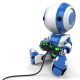 Blue Robot Holding Video Game Controller - ID # 11854929