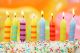Birthday Candles On Colorful Background - ID # 14147109