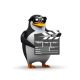 3D Penguin With Clapper Board - ID # 22541615
