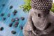Buddha With Bamboo - Massage Stones And Shell - ID # 22584225