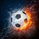 Soccer Ball On Fire And Water - 2D Graphics - ID # 25479762