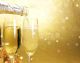 Champagne Glasses On Golden Background - ID # 26342186