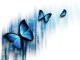 Elegant Blue Abstract Background With Butterflies - ID # 29750041
