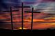 Three Christian Crosses Silhouetted - ID # 3025847