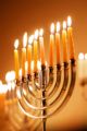 Brightly Lit Hanukkah Candles - ID # 43272855