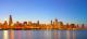 City Of Chicago Panorama Downtown Night Skyline - ID # 53174552