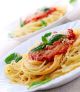 Pasta With Tomato Sauce Basil And Grated Parmesan - ID # 6221608