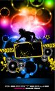 Discoteque Music Flyer With Attractive Rainbow - ID # V-30422528-V