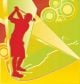 Golf Player Silhouette On The Abstract Background  - ID # V-54974087-V