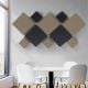 Acoustic Panel - 10 pc sound absorbing panels, Style: BUTTERFLY IN SUEDE - Covers 25 Sq. Feet.
