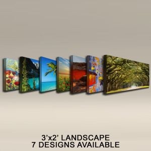 READY MADE 3'X2'X2" ACOUSTIC ART PANELS - LANDSCAPES, IN 7 STYLES