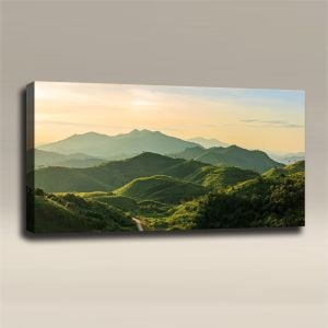 AcousticART Curated Nature Collection #N4L4 Thailand Mountain Range - Size: 48" W x 24" H x 2" - Landscape