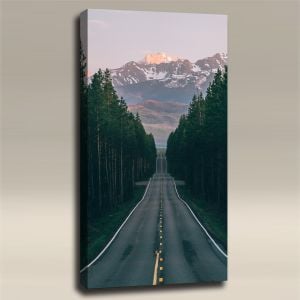 AcousticART Curated Nature Collection #N4P1 Road to Grand Tetons - Size: 48" L x 24" W x 2" - Portrait
