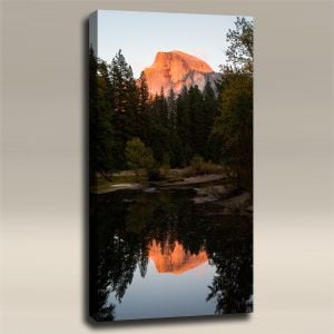 AcousticART Curated Nature Collection #N4P3 Half Dome Sunset - Size: 48" L x 24" W x 2" - Portrait