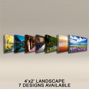 READY MADE 4'X2'X2" ACOUSTIC ART PANELS - LANDSCAPES, IN 7 STYLES