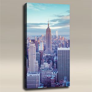 AcousticART Curated Cities Collection #C4P2 Empire State Building - Size: 48" L x 24" W x 2" - Portrait