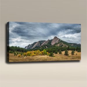 AcousticART Curated Nature Collection #N4L3 Flatiron Mountains - Size: 48" W x 24" H x 2" - Landscape