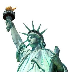 statue of liberty new york usa isolated - ID # 128345045