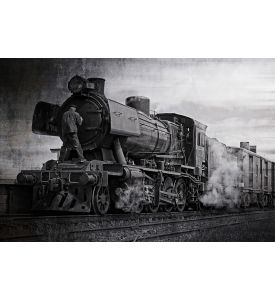 The steam train on the Goldfields Railway in country Victoria Australia - ID # 138196373