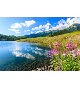 Mountain and lake Tatra Mountains Bielskie Zdiar Slovakia - ID # 147168185