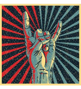 Hand in rock n roll sign vector illustration  - ID # 170792651