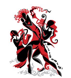 Jazz Music Abstract Art Woman Band vector Art - ID # 188683115