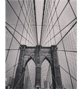 Black and White Brooklyn Bridge - ID # 1918498379