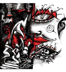 Woman and Faces Eye for Music Abstract Art vector Art - ID # 195920549