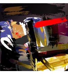 abstract background composition with paint strokes and splashes - ID # 204837034