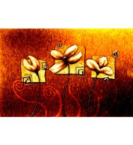 Abstract flower oil painting 3 - ID # 221796451